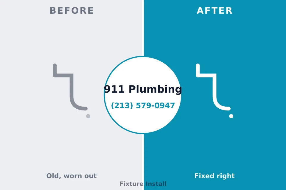 Before and after: plumbing repair Chapman, KS